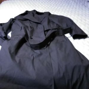 Defense Logistics Agency Long Black Trench Coat